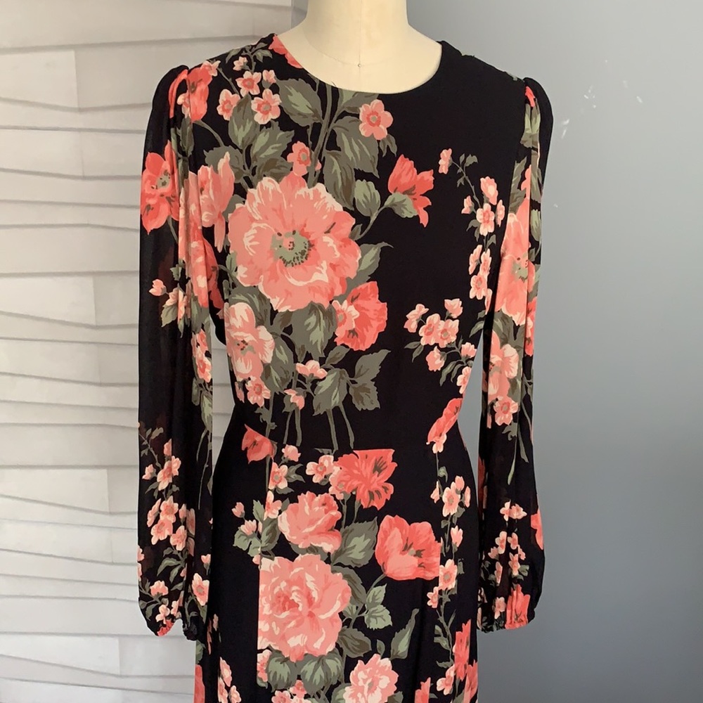Reformation Luanne Midi Dress in Louise Floral - Picture 2 of 8